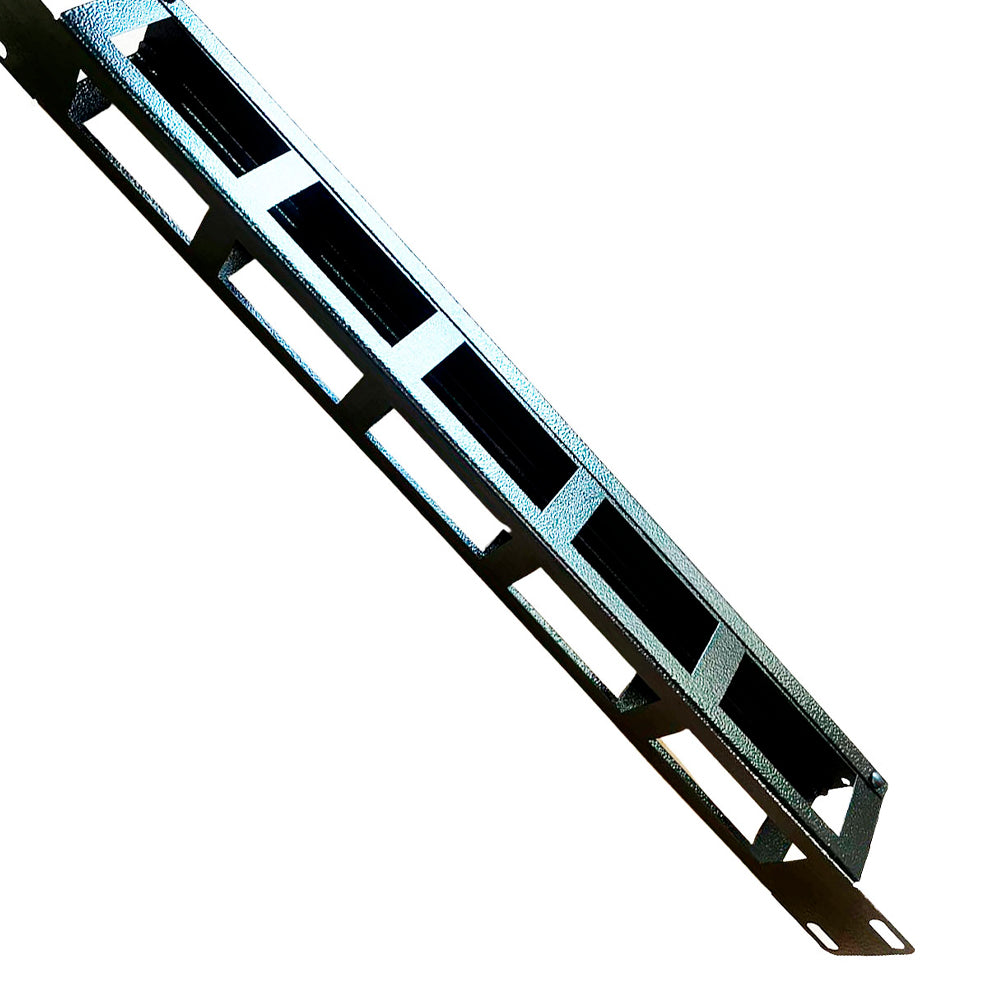 Guia Organizador De Cabos Horizontal Fechado 1u 50mm Para Racks 19