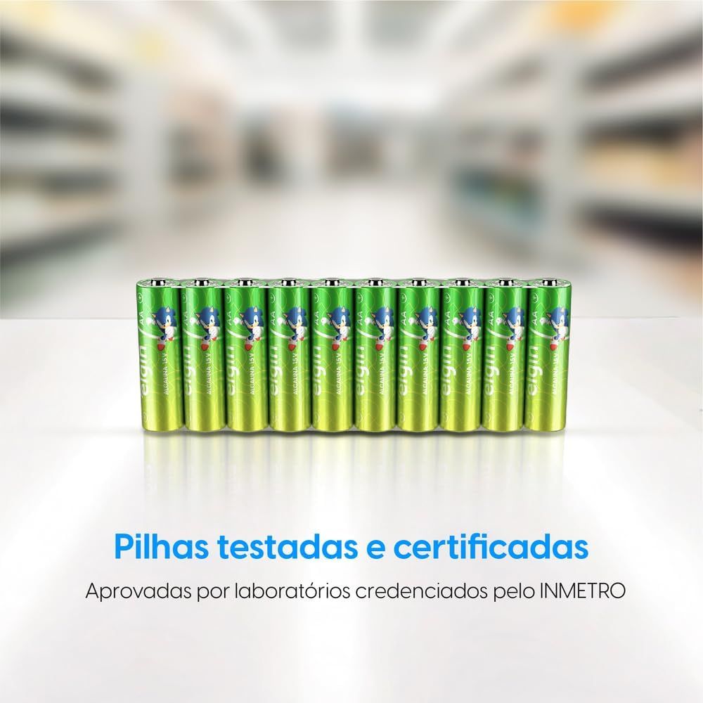 Pilha Alcalina AA Comum Elgin Shrink - 10 Unidades (ELE000000082429)