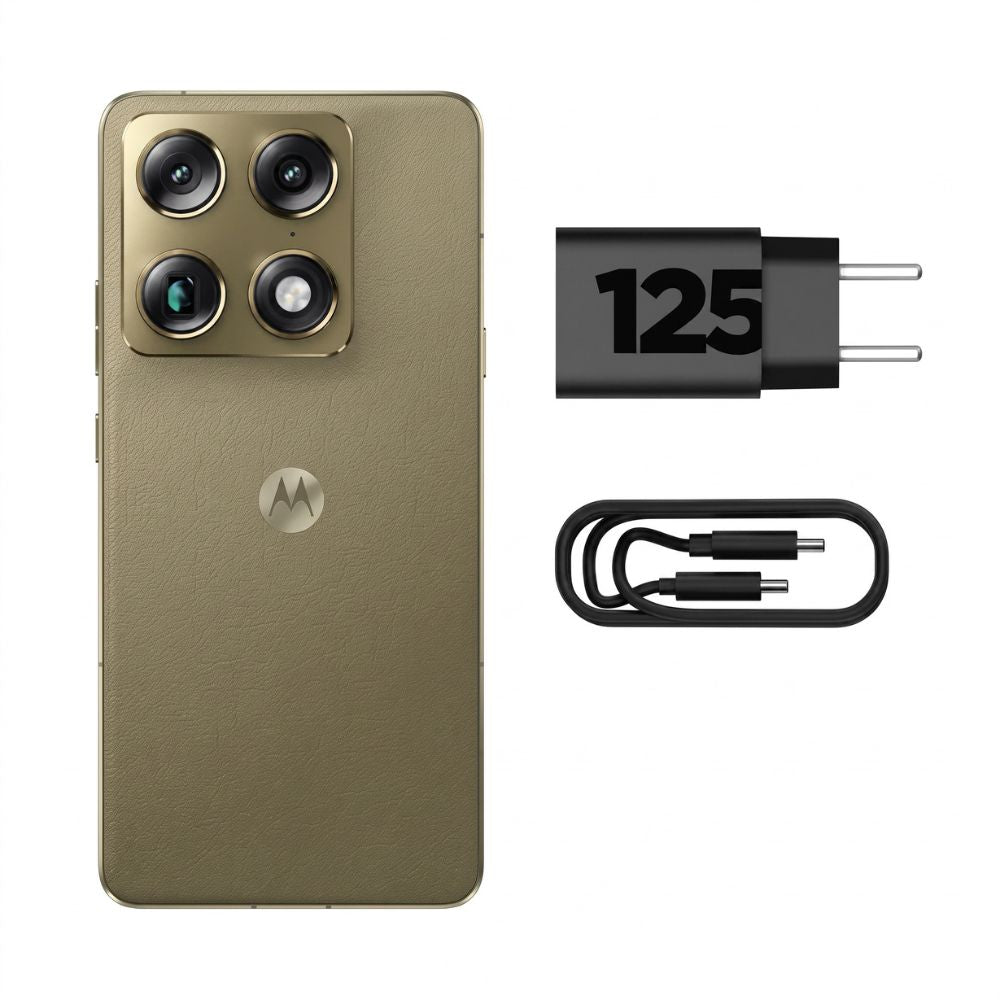 Smartphone Motorola Signature 6.8” 5G Verde Oliva  512GB, 12GB RAM, 3 Câmeras 50MP Sony Lytia