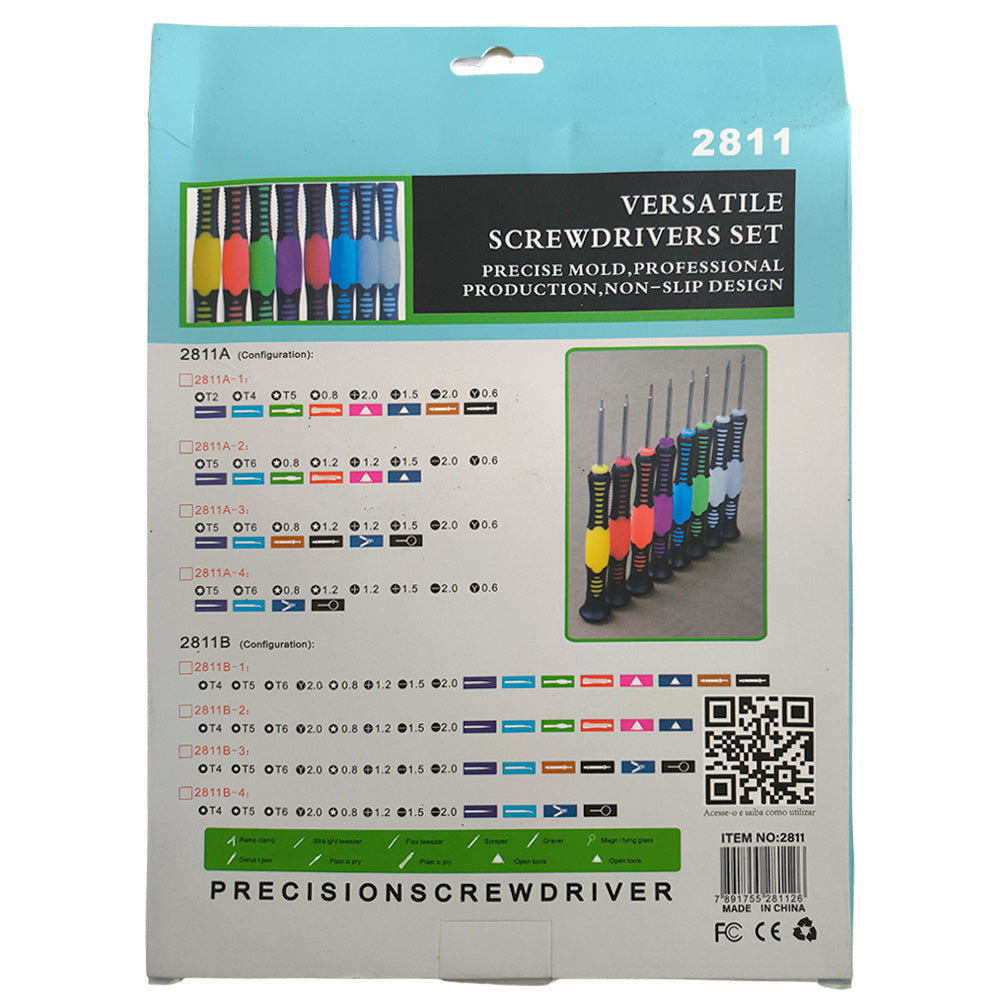 Kit de Chaves 16 em 1, Com Chaves, Palheta, Mini Espátula, Mini Estilete, Leon GTS, 2811