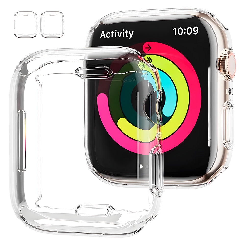 Película Case Protetora Para Apple Watch, 45mm, Resistente a Arranhões, Transparente