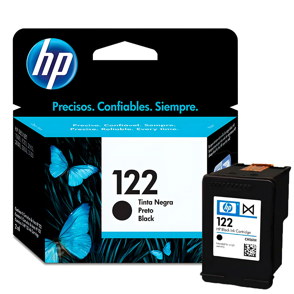Cartucho de Tinta HP 122, Preto, Original, CH561HB, Para HP DeskJet 1000 2050 3050 2000