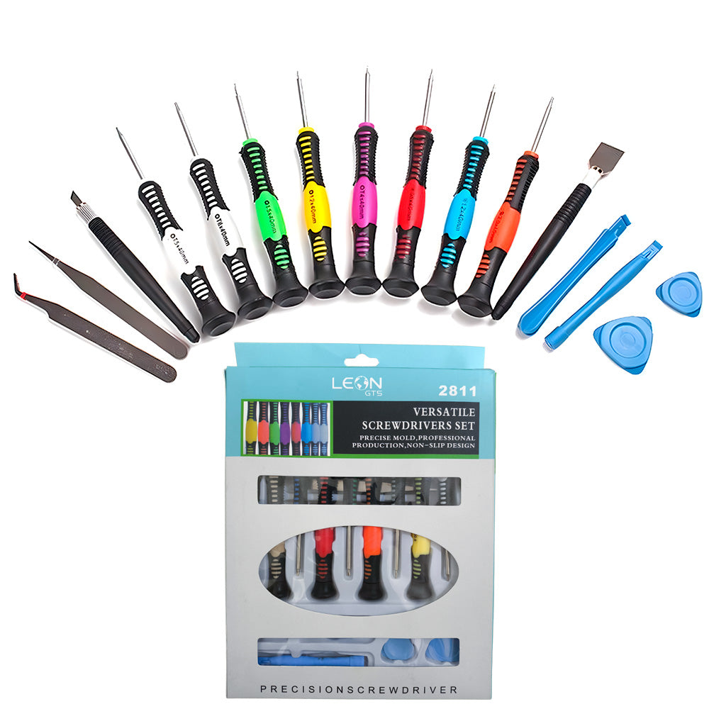 Kit de Chaves 16 em 1, Com Chaves, Palheta, Mini Espátula, Mini Estilete, Leon GTS, 2811