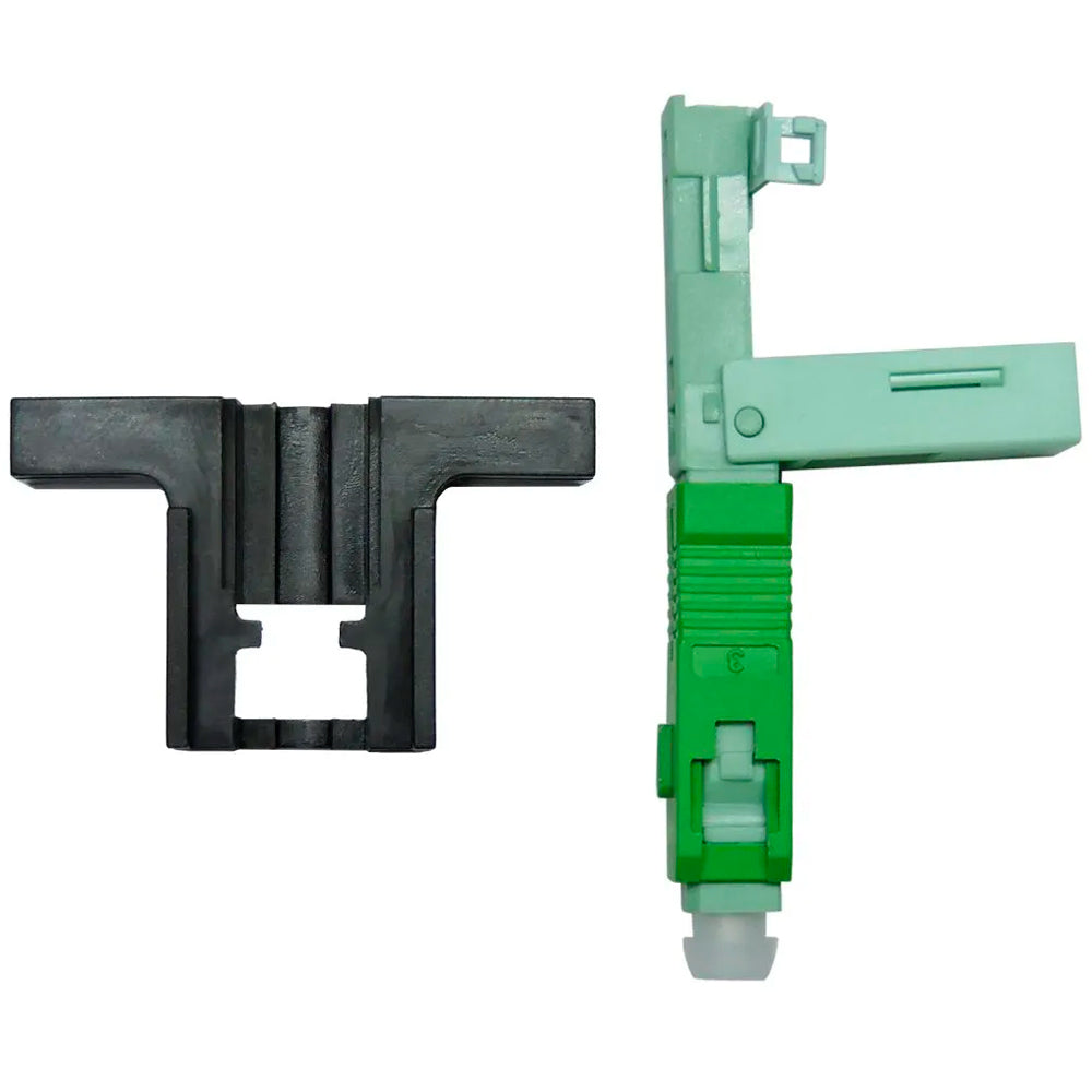 Conector Óptico, Tipo Fast, Com Trava, One Click, SC/APC, Verde