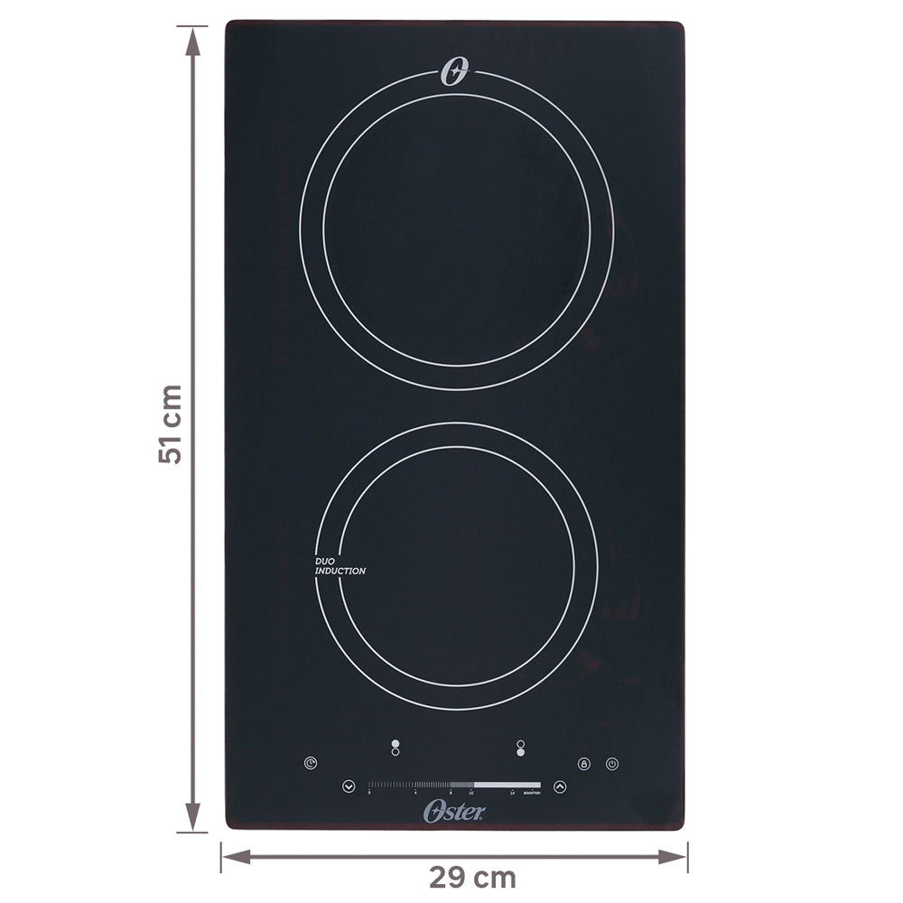 Cooktop por Indução Oster, 2 Bocas, Touch Screen 2 em 1, 220V, OTOP202