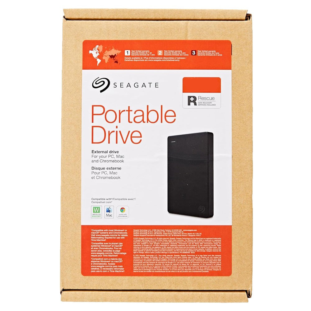 HD Externo Portátil 2TB Seagate STGX2000400 HDD 2.5" USB 3.0 Plug & Play Compatível PC/Notebook/Mac