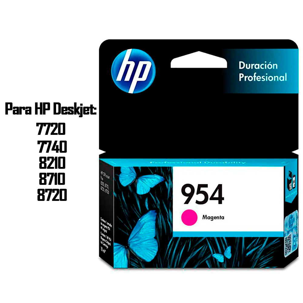 Cartucho de Tinta HP 954 Magenta, Original, Para HP Deskjet 7720, 7740, 8210, 8710, 8720