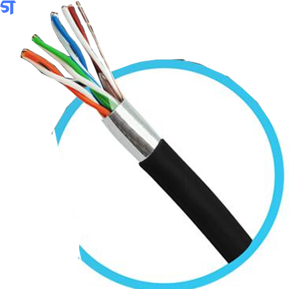 Caixa de Cabo de Rede Cat5 Condutti 4 Pares 24AWG Preto