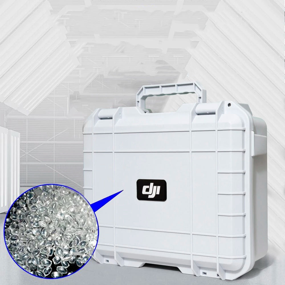 Maleta Case Para Transporte de Drone e Acessórios, Para DJI Mini 4 Pro, Compatível Com RC2 e RC-N2, Branca