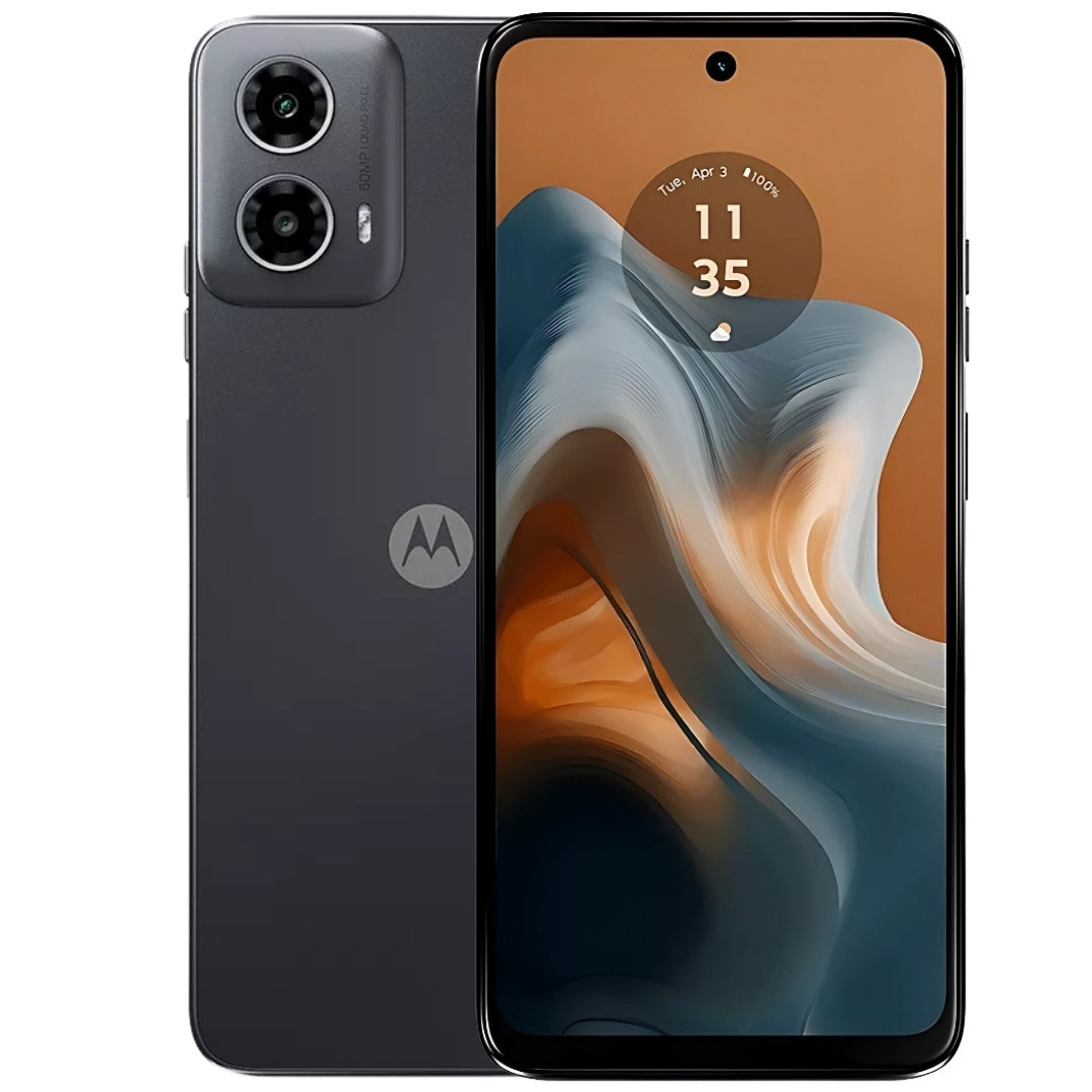 Smartphone Motorola Moto G34, XT2363-1, 5G, 128GB, 4GB RAM + 4GB Ram Boost, AI Câmera 16MP Sensor FPS Lateral - Preto