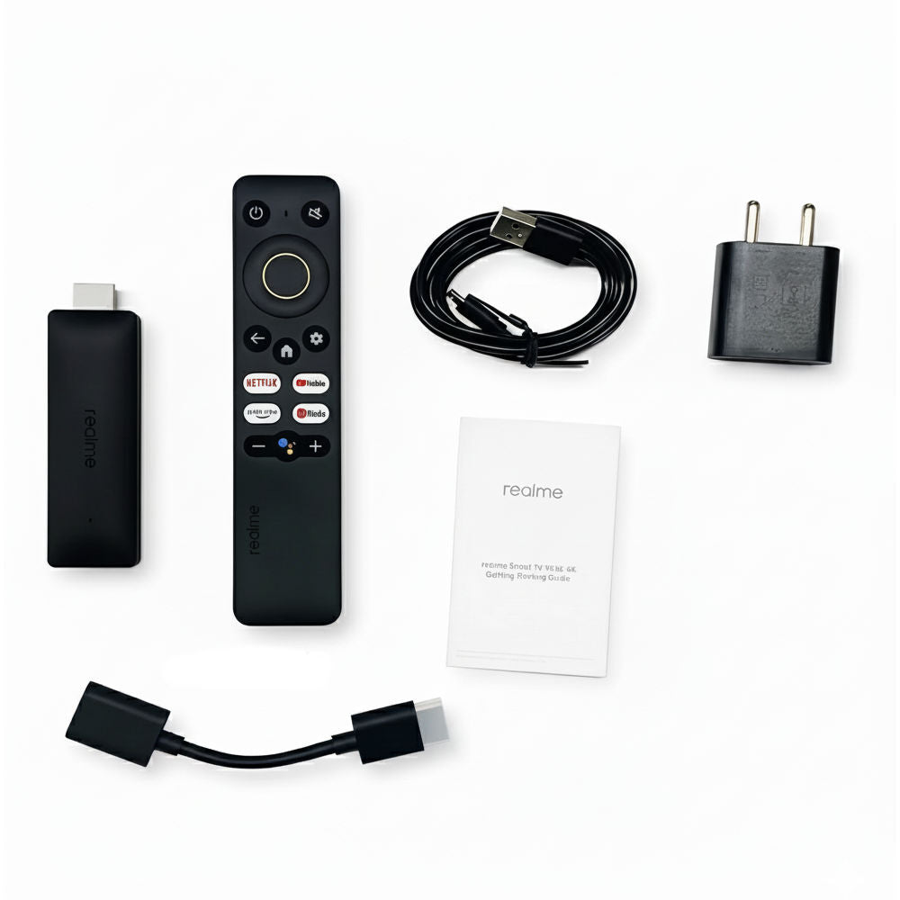 Smart TV Stick Realme 4K RMV2105, Google TV, HDMI 2.1, HDR10+, WiFi/Bluetooth Preto
