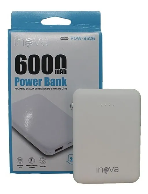 Carregador Portátil Slim 6000mah Inova Pow-8526