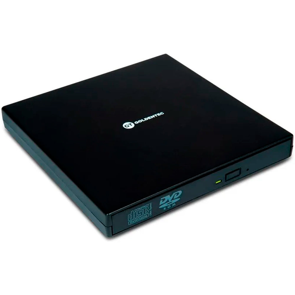 Leitor e Gravador de CD, Leitor de DVD Externo Portátil USB | GT Pop UP GT-Goldentec Preto