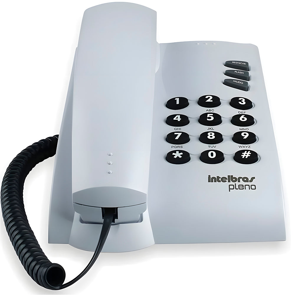 Telefone Intelbras Pleno Alámbrico Com Fio Sem Chave De Bloqueio