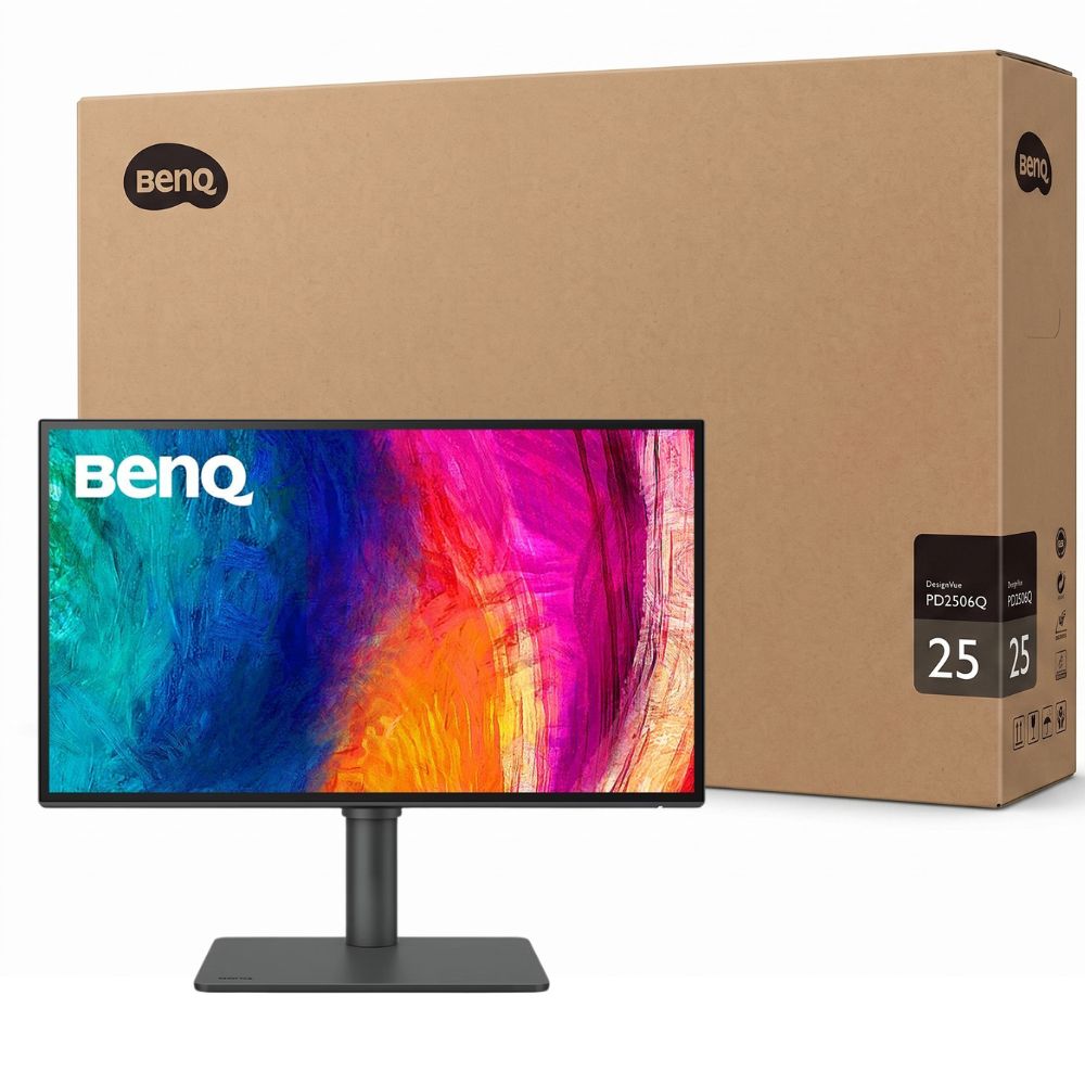 Monitor BenQ PD2506Q-B 25” 2K QHD IPS HDR10 DisplayHDR 400 Para Design Preto