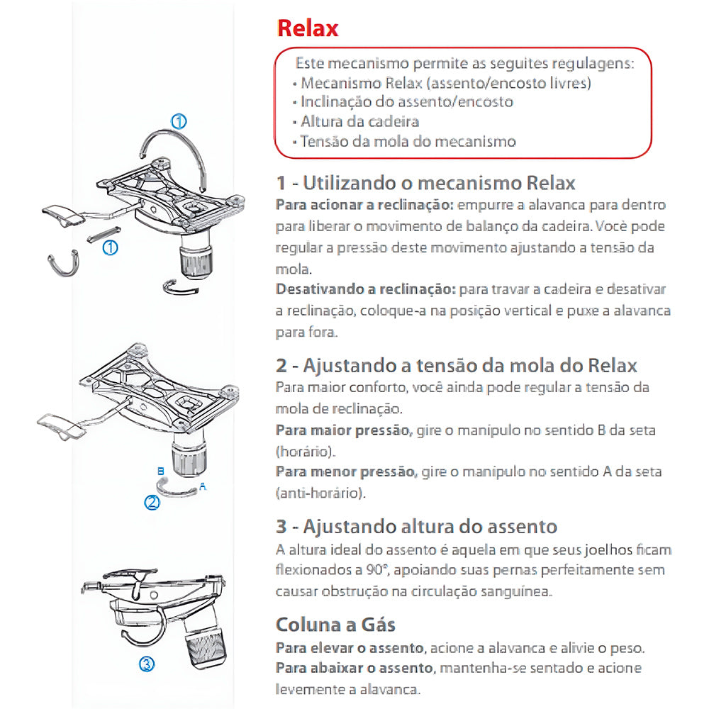 Cadeira Escritório Presidente Euro Branca Relax, 100% Nacional - ErgoDecor