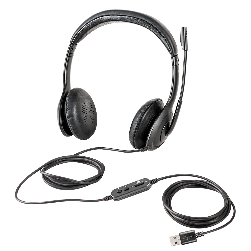 Fone de Ouvido Headset, Biauricular, WHS 60 Duo, Conexão USB Plug And Play, Intelbras - Preto