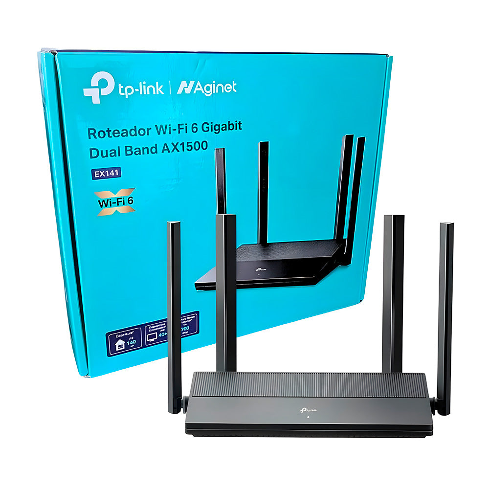 Roteador TP-LINK Gigabit Wi-Fi 6 Dual Band AX1500 EX141(BR) TPN0349