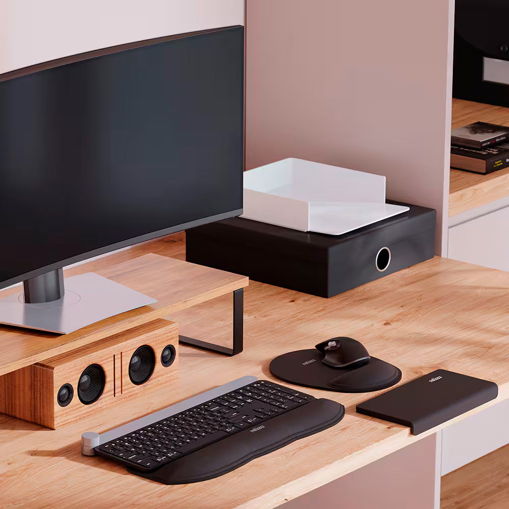 Descanso Ergonômico Quebra-Quina, Reliza Confort Single, Apoio Anatômico - Preto