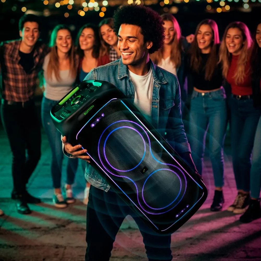 Caixa De Som Amplificada Bluetooth TWS Get Evoke 2001, 2000W RMS