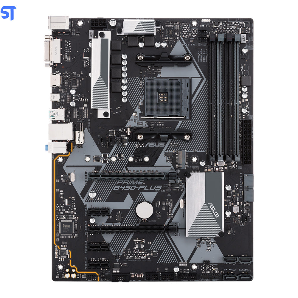 Placa Mae Asus Prime B450-PLUS DDR4 Socket AM4 Chipset AMD B450