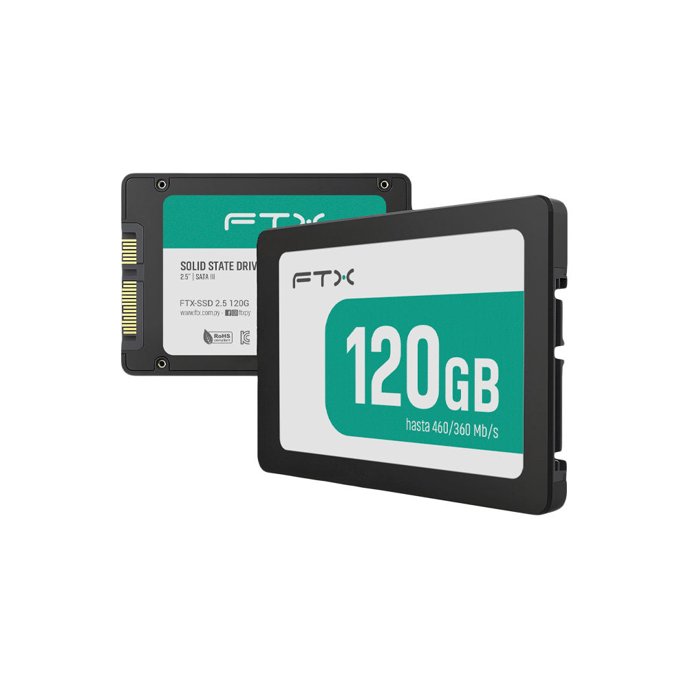 SSD FTX 120GB SATA III 2.5" Leitura 460MB/s Para Notebook e PC