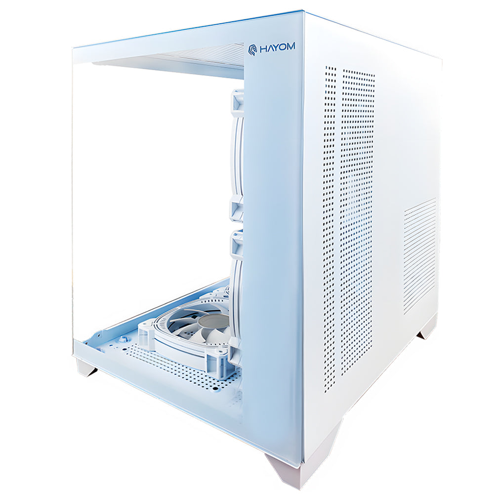 Gabinete Gamer Aquario Branco GB1791 Hayom, Com 4 Fans RGB, Micro-ATX