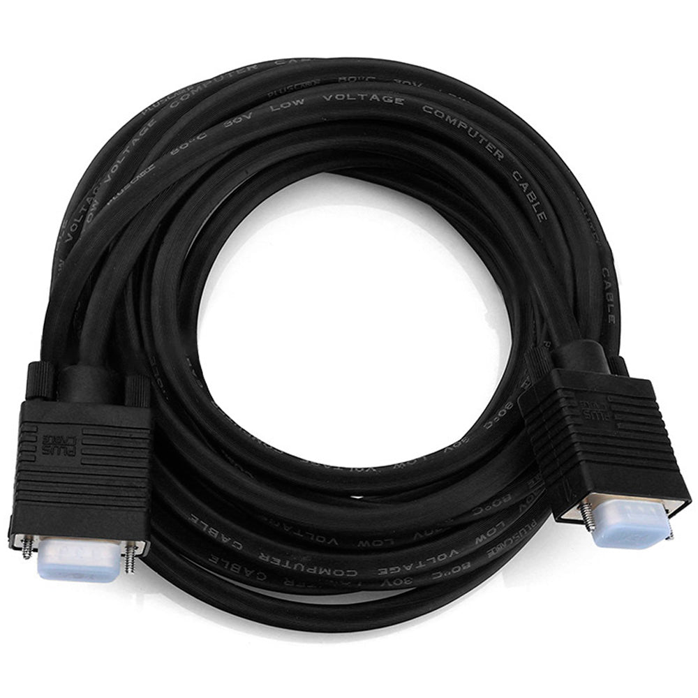 Cabo VGA x VGA 15 Metros, Com Filtro Anti Interferência, Plus Cable - PC-MON15001