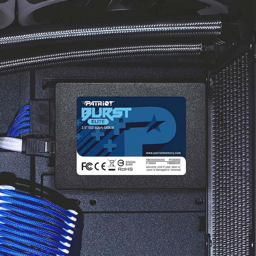 SSD Patriot Burst Elite, 120GB, Sata III, Leitura 450MB/s e Gravação 320MB/s, PBE120GS25SSDR