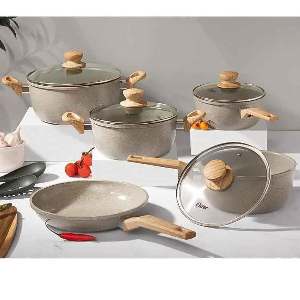 Conjunto de Panelas Oster Marble Eddition - 5 peças Cinza Dust