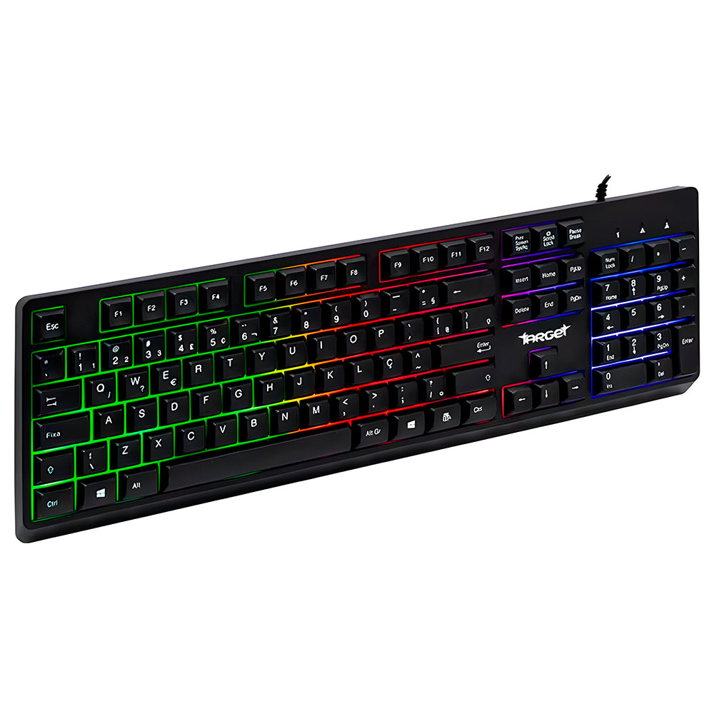 Combo Gamer TGT Fal, Rainbow, Teclado ABNT2, Mouse 1500DPI, Mousepad Pequeno, TGT-FAL-RBW02