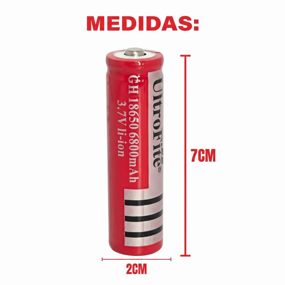 Bateria Recarregáve Ultro Fite Gh 18650 6800mah 3.7V Para Lanternas e Eletrônicos