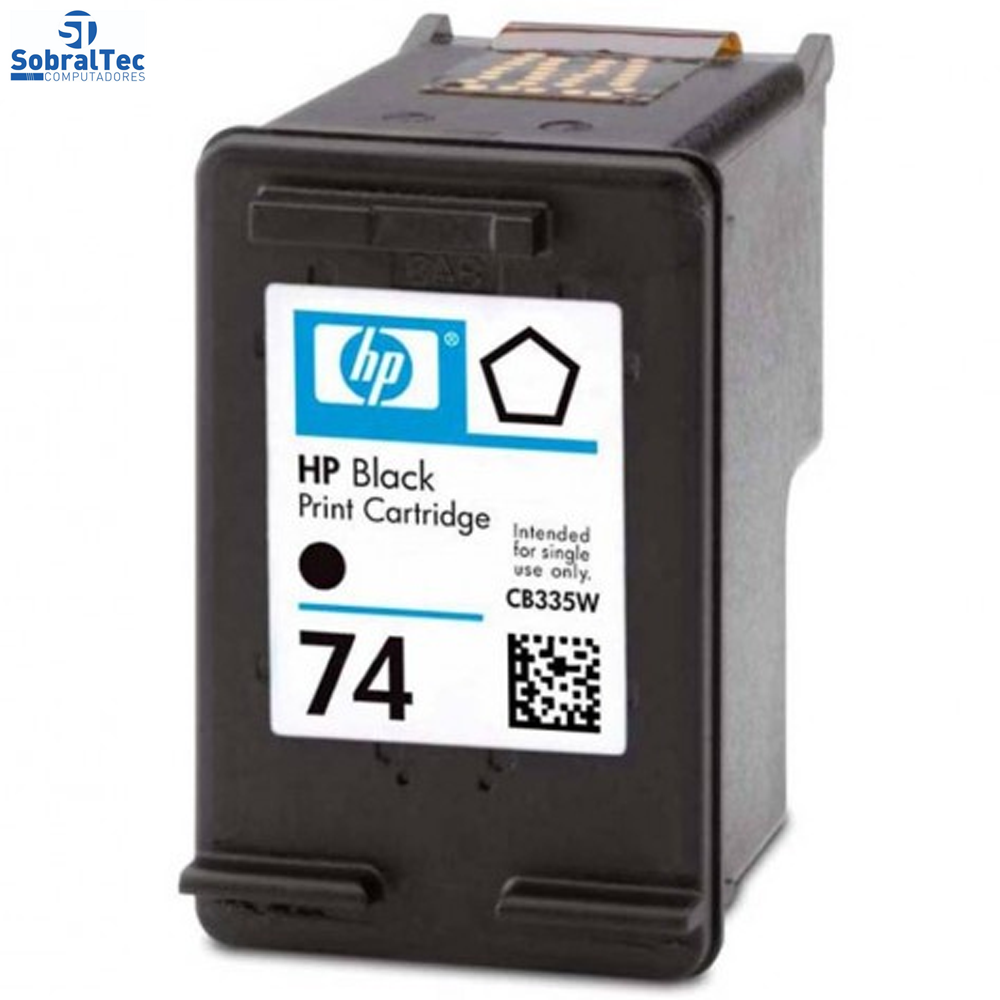Cartucho de Tinta Hp 74 Cb335wb Preto | Photosmart C4480 C4280 C5280 | Original 4,5ml Rende Até 200 Paginas