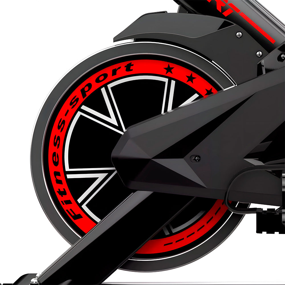 Bicicleta Ergométrica Fitness Spinning Preto e Vermelho