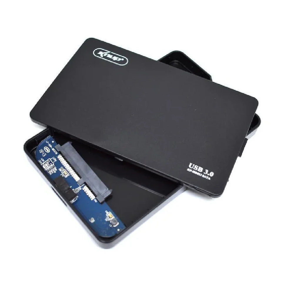 Case HD Externo USB 3.0 Sata 2.5", Até 4TB, KNUP, KP-HD013 - Preto