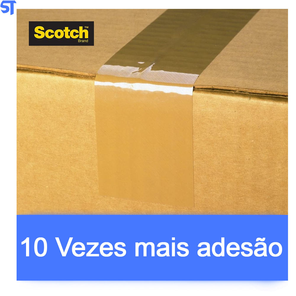 Fita de Empacotamento Scotch Hot Melt Transparente 45 mm x 100 Metros 1 UNIDADE
