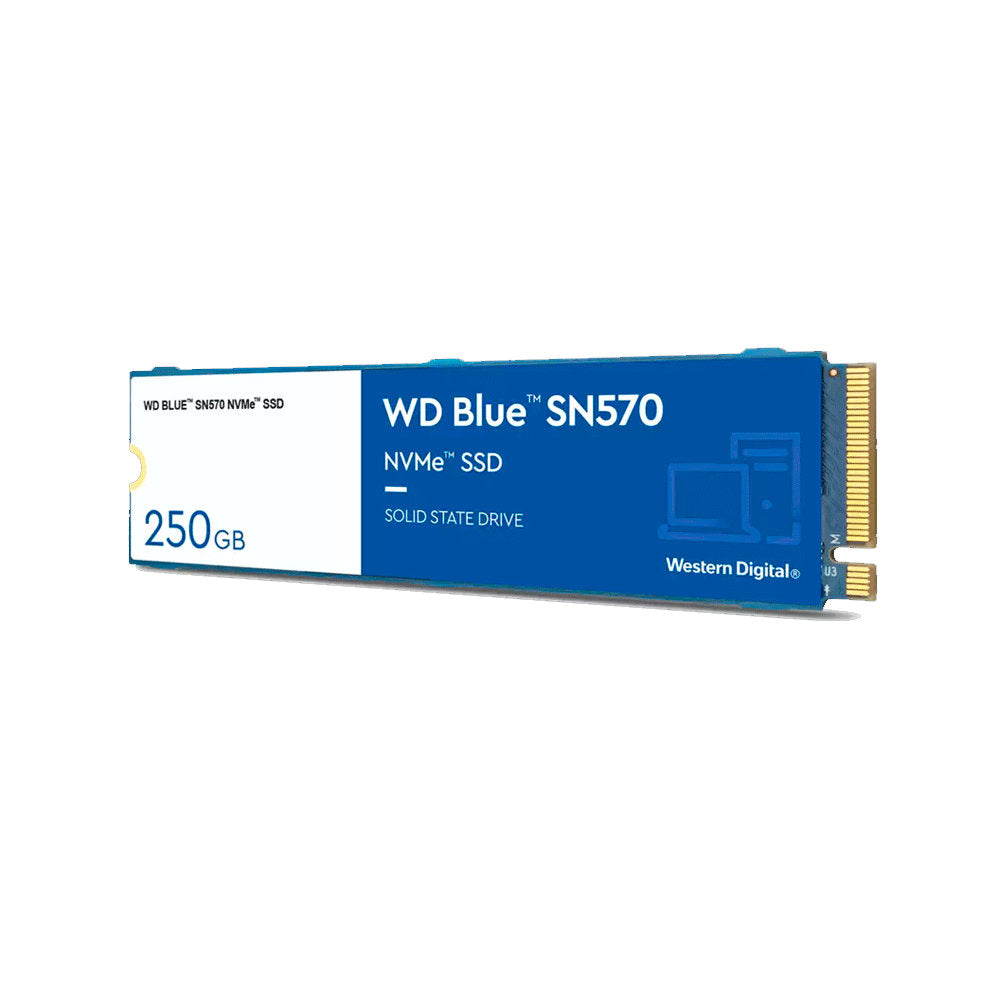 SSD M.2 NVMe SN570 WD Blue 250GB, Leitura 3300MB/s, Gravação 1200MB/s - WDS250G3B0C