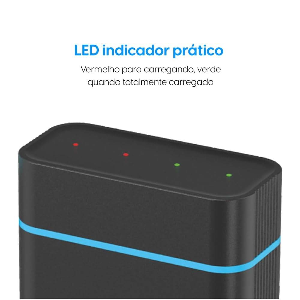 Carregador De Pilhas Box Elgin C/4 Pilhas Recarregáveis 2AA + 2AAA (46RSCUSBCX04)