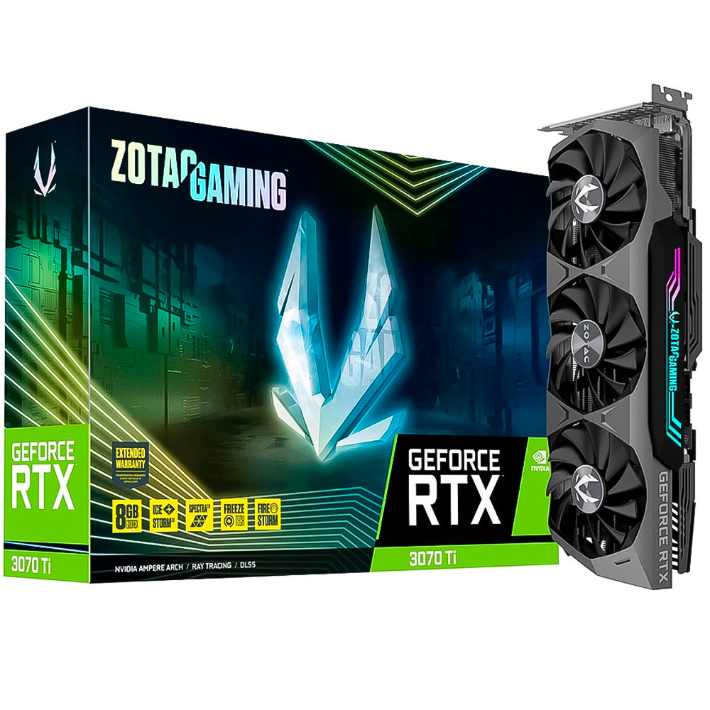 Placa de Vídeo Zotac Gaming 8GB GeForce 256Bit RTX3070TI GDDR6X - ZT-A30710Q-10P
