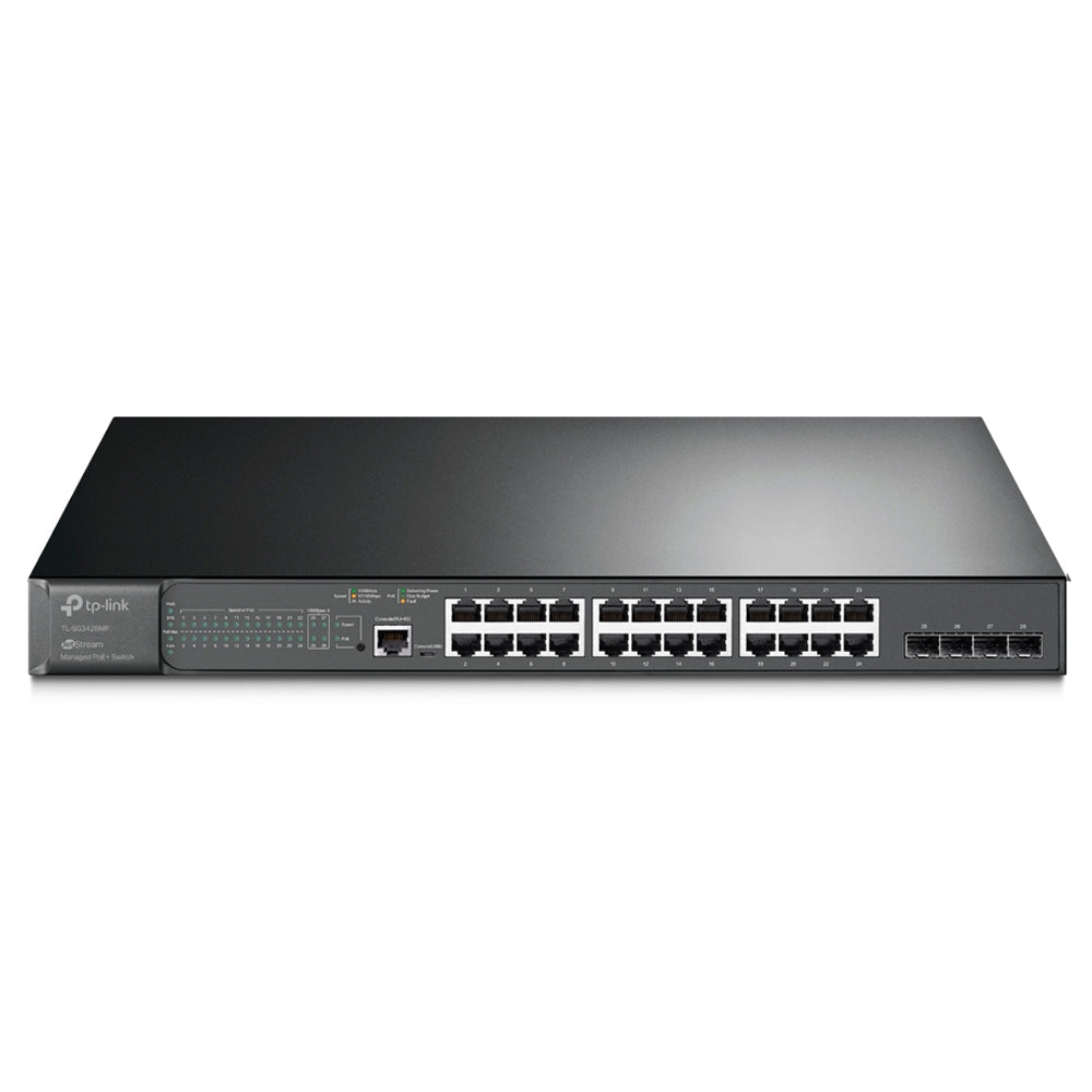Switch Gerenciável 28 Portas Gigabit L2+ Com 24 Portas PoE+ e 4 Slots SFP, TL-SG3428MP TP-Link