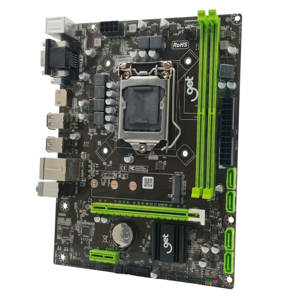 Placa-Mãe Get H310M DDR4 M2 LGA 1151, Suporte Intel 8° a 9° Geração, SATA, NVMe, HDMI, USB 3.0, Micro ATX