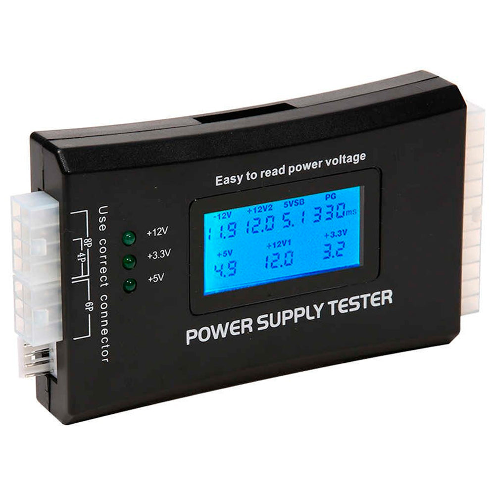 Testador De Fonte de Alimentação IV, Com Tela LCD, 20/24 Pinos ATX, SATA, HDD