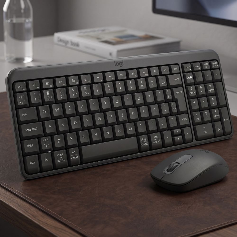 Kit Teclado e Mouse Logitech MK250 Bluetooth Grafite - 920-013516