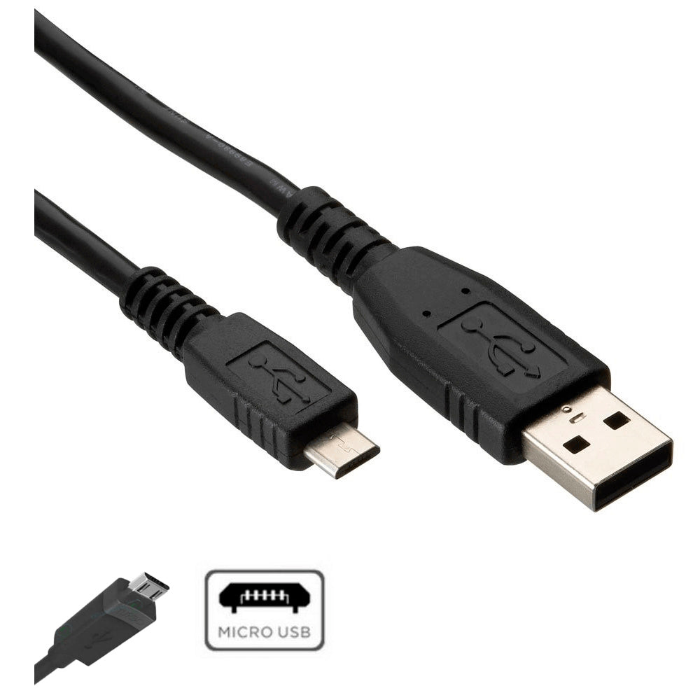 Cabo USB Para Micro USB PlusCable 3 Metros PC-USB3004 - Preto