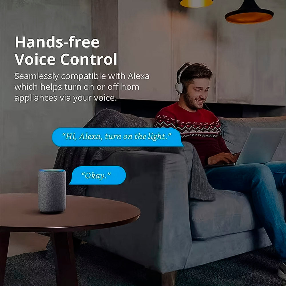 Mini Switch Para Interruptor Inteligente 100-240V, 20A Compatível Com Google Assistant e Alexa- Tuya