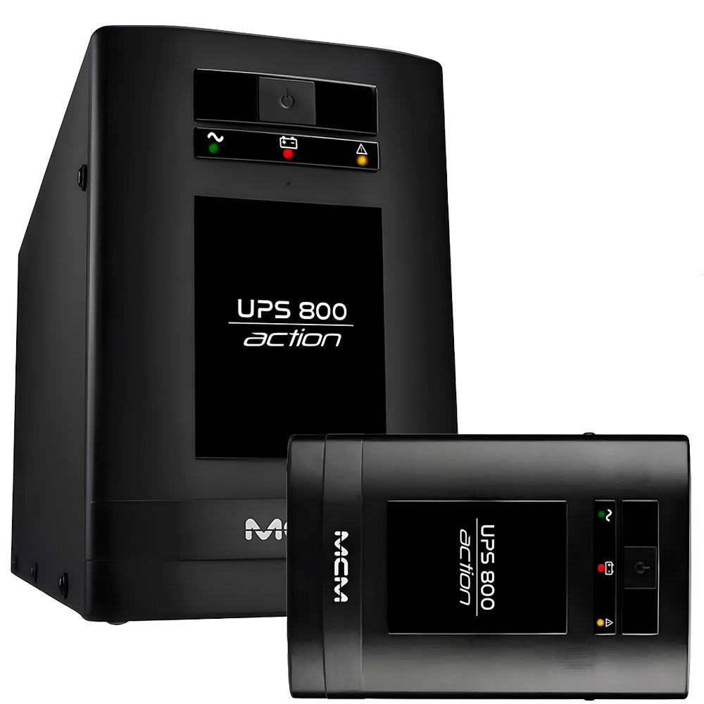 Nobreak UPS MCM 800VA,  ACTION FIT 3.1, Entrada Trivolt /220v, Saída 6 Tomadas 115V, Com Entrada  Bateria Estacionária
