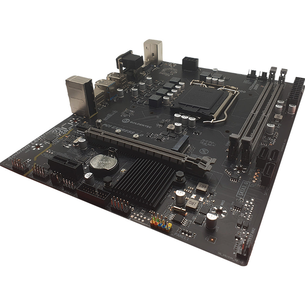 Placa Mãe Soquete 1200 H510 DDR4, Com Slot Para SSD M.2, PCI Express, HDMI e Rede Gigabit, Goldentec, S/Caixa