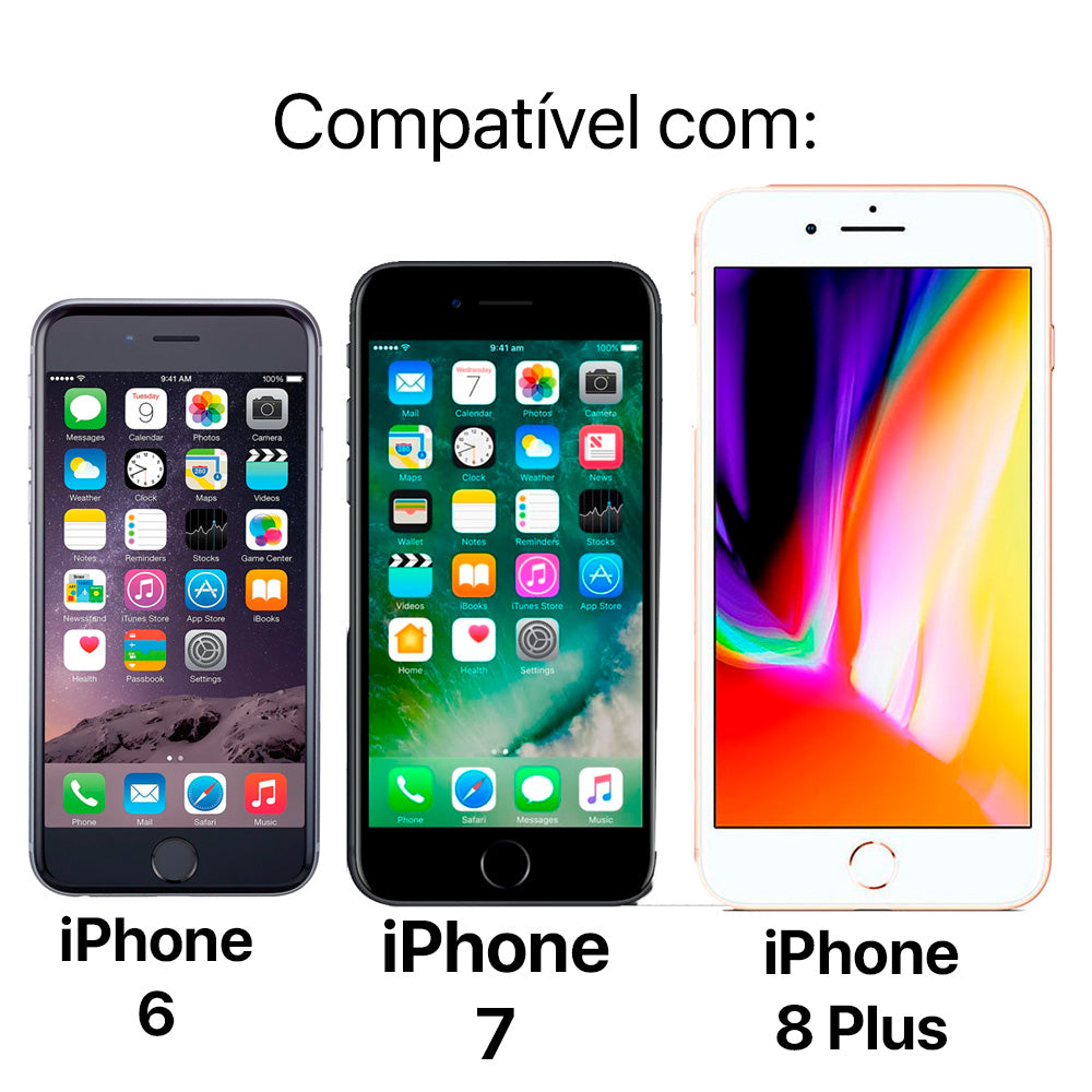 Pelicula Protetora de Tela, Ceramica Fosca, Privativa, Para iPhone 6/7/8+