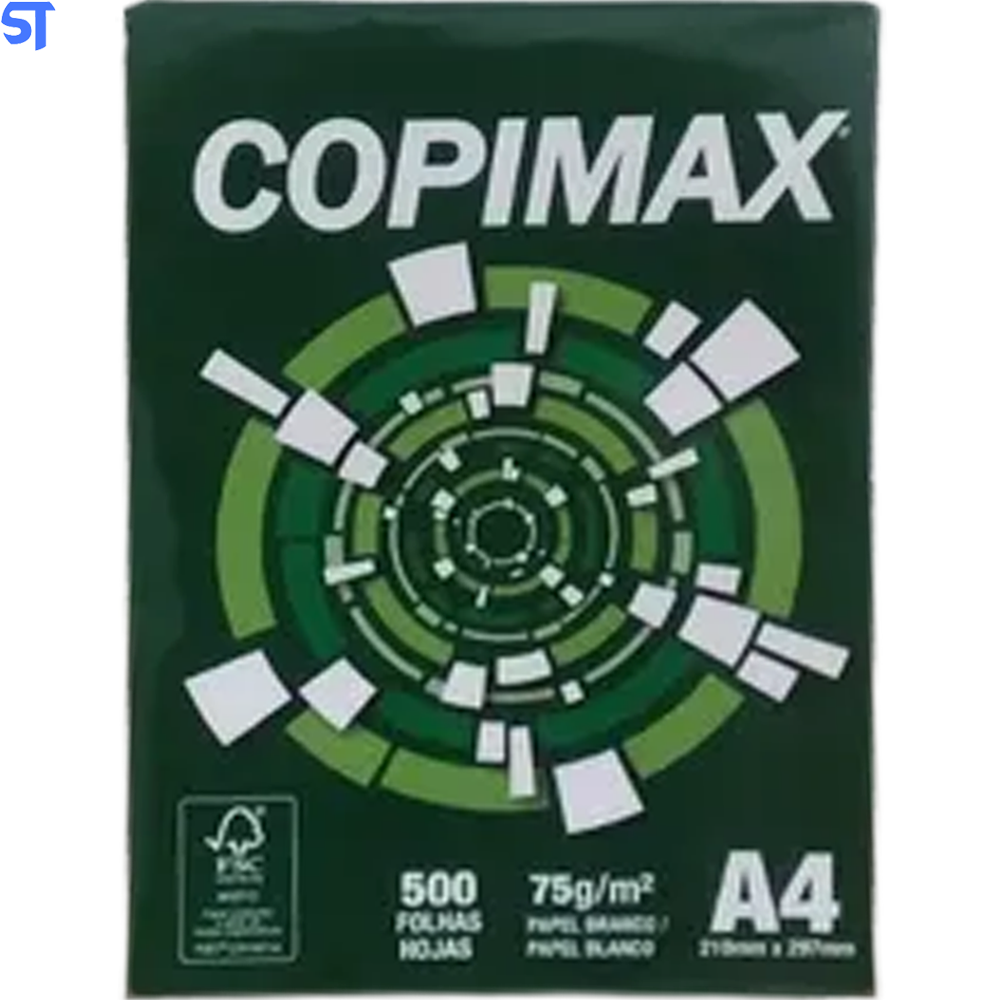 Papel A4 75g Copimax 210x297mm Resmas Com 500 Folhas