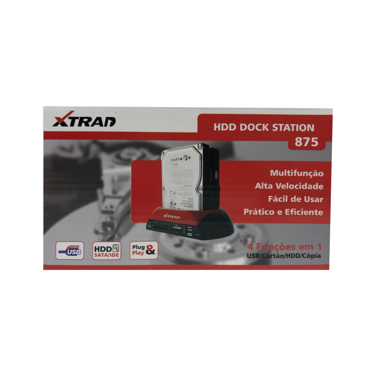 Dock Station Para Hd Sata/Ide 2,5 e 3,5 e Cartões de Memoria XTrad-875